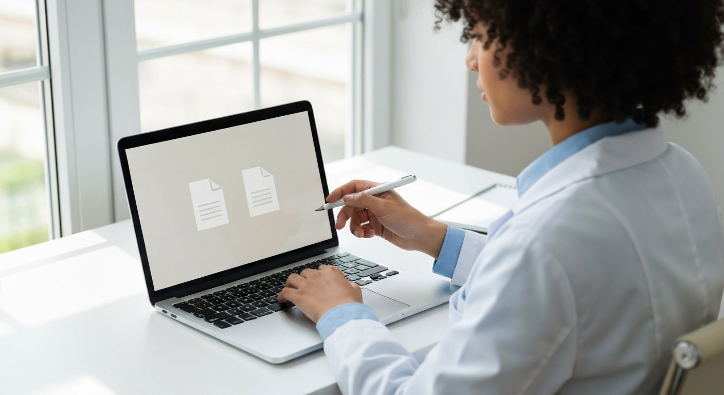 Submitting OET writing task with case notes for purpose and content review